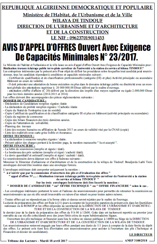 TRIBUNE DES LECTEURS