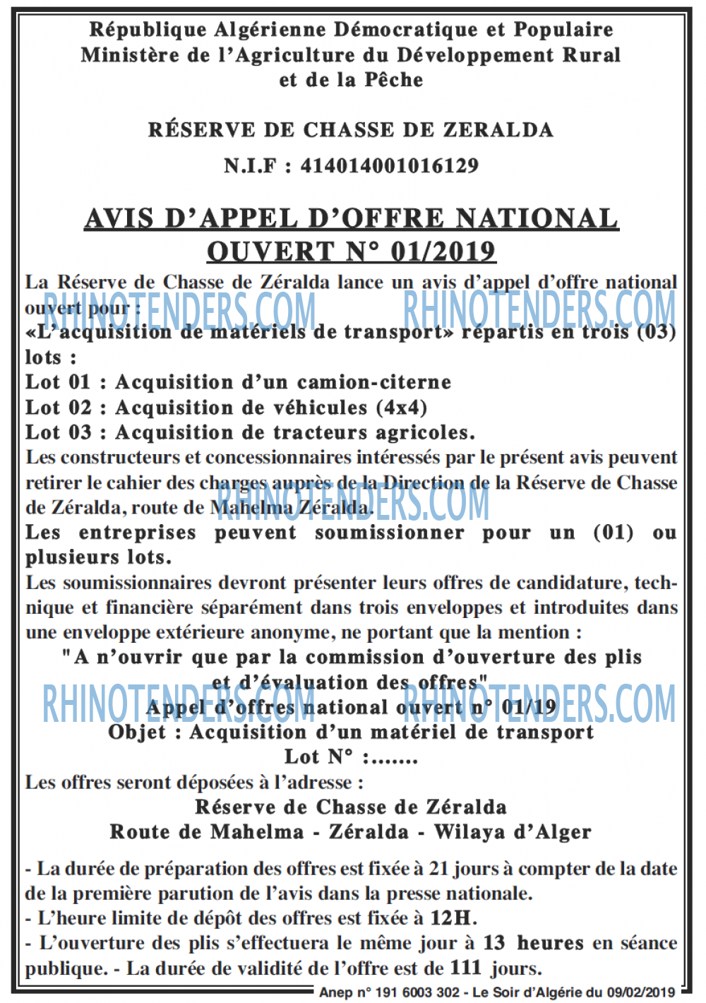 LE SOIR D'ALGERIE