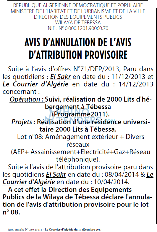 Le Courrier d'Algerie