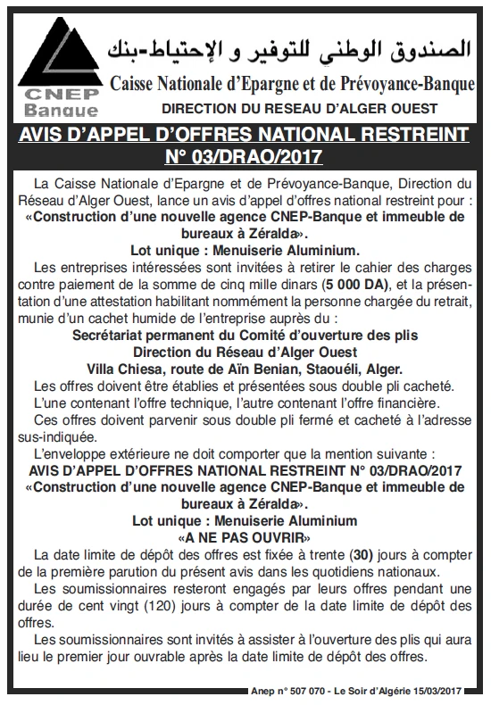 LE SOIR D'ALGERIE