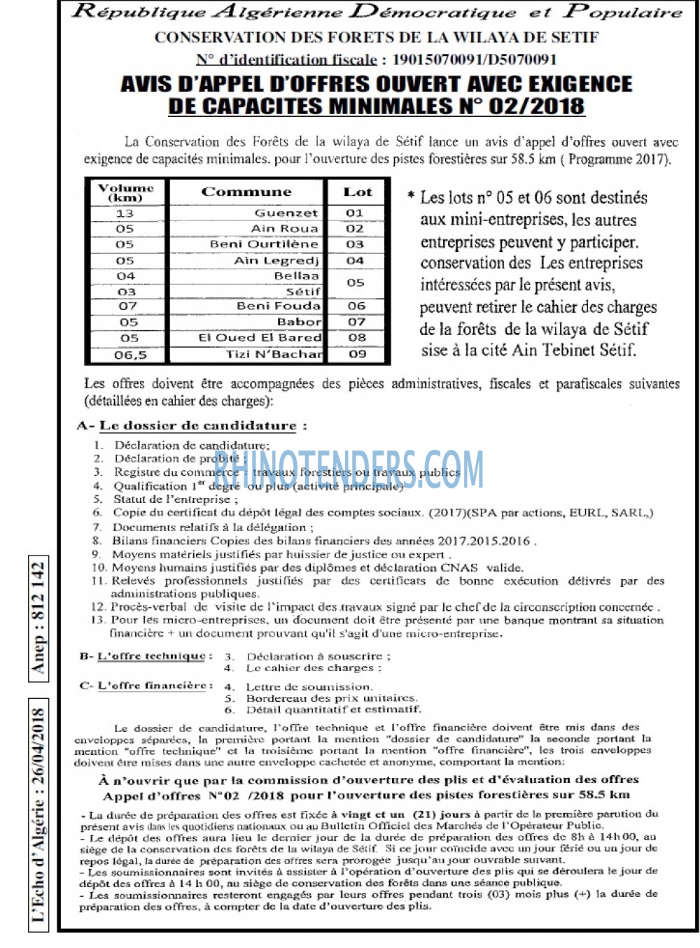 L'ECHO D'ALGERIE