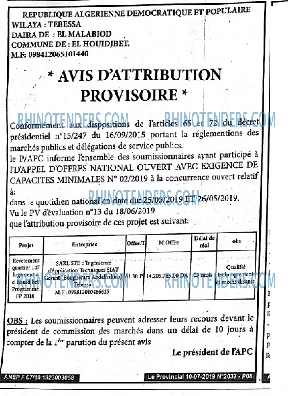 LE PROVINCIAL