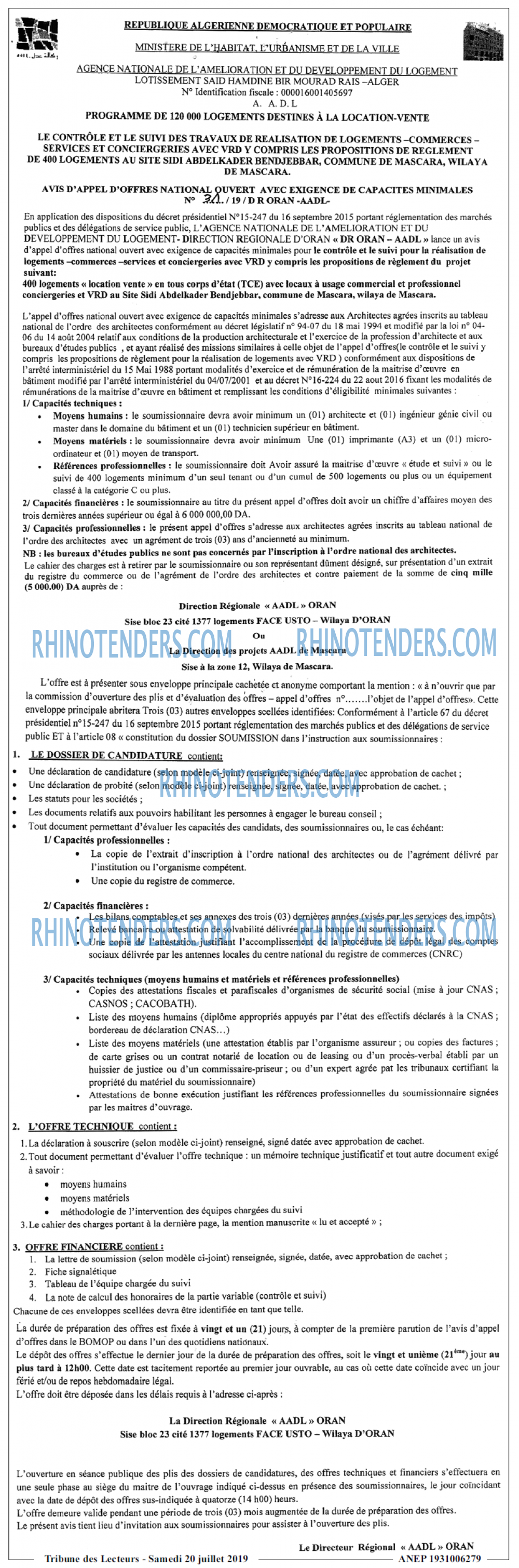 TRIBUNE DES LECTEURS