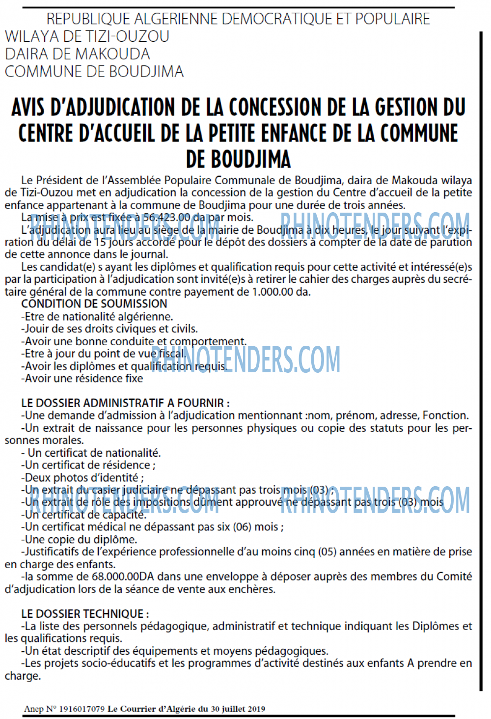 Le Courrier d'Algerie