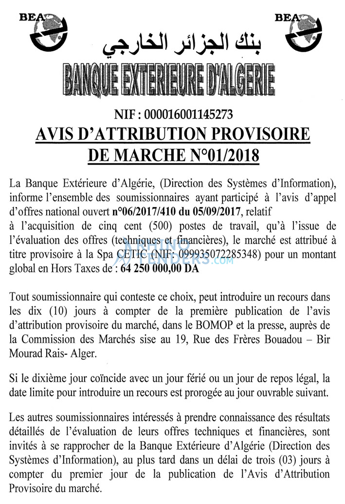 LE SOIR D'ALGERIE