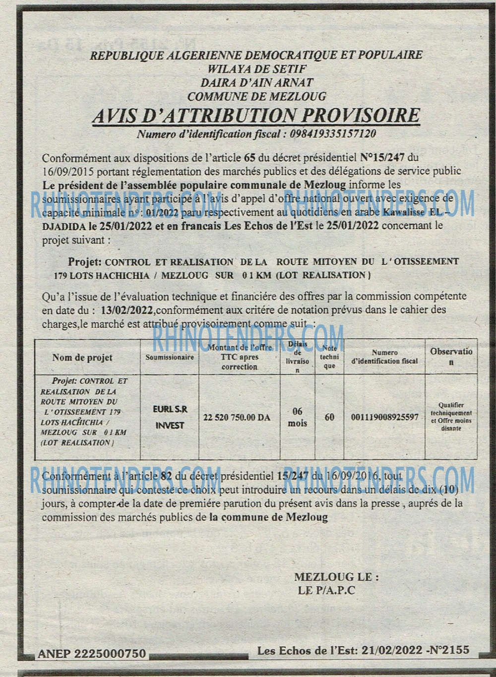 Les Echos de l'Est