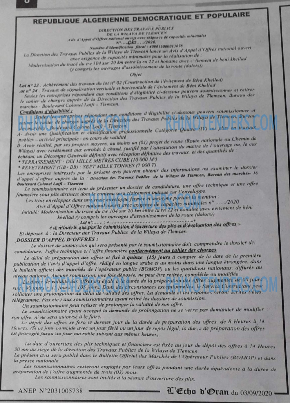 L'ECHO D'ORAN