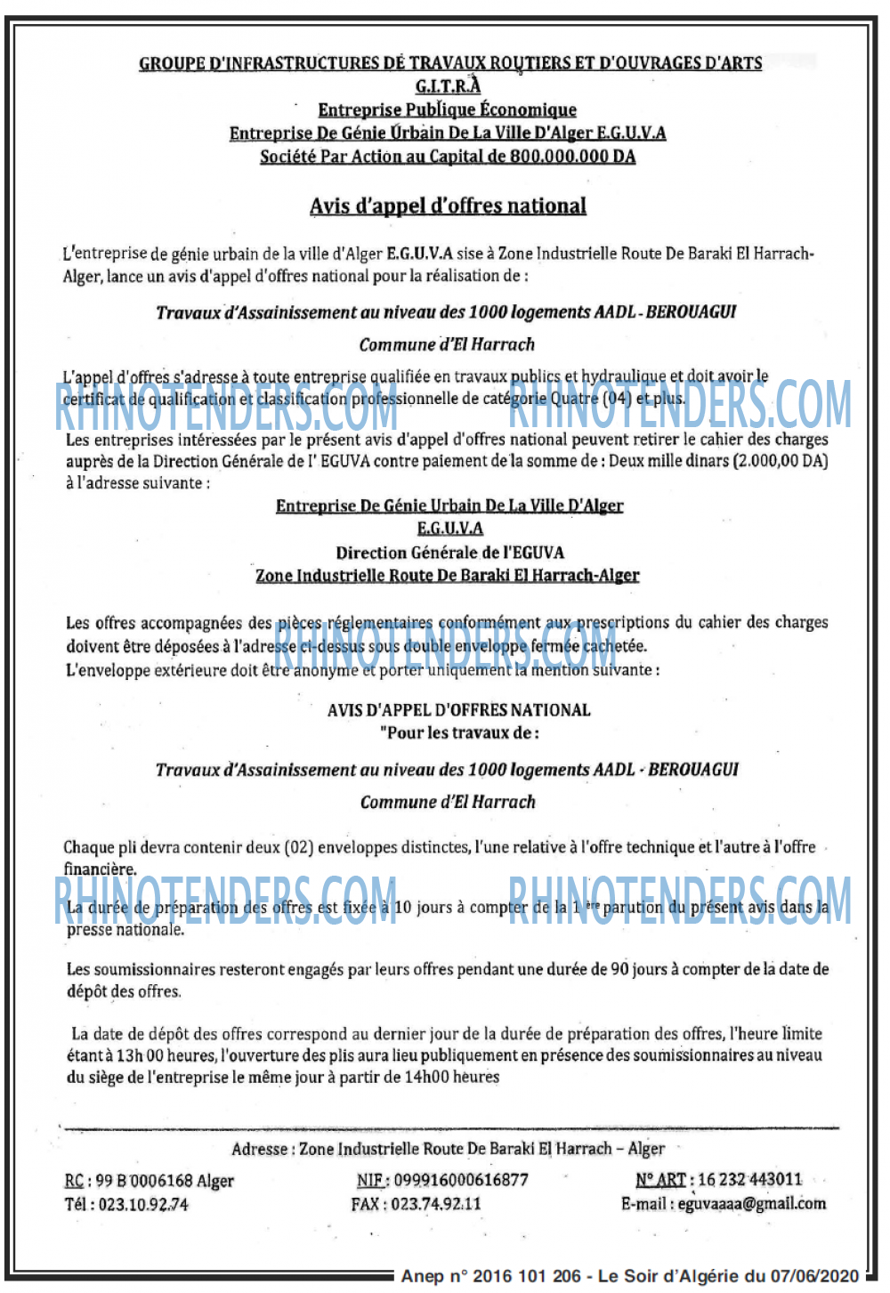 LE SOIR D'ALGERIE