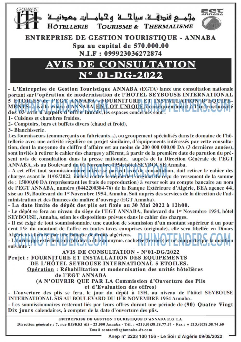 LE SOIR D'ALGERIE