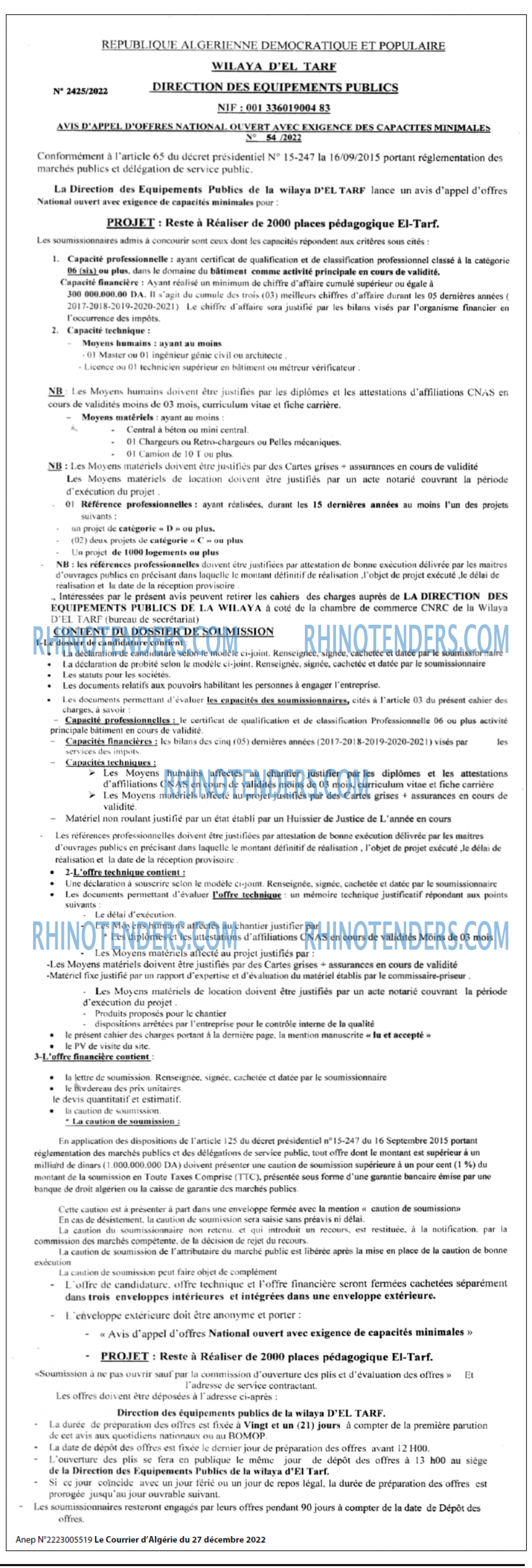 Le Courrier d'Algerie