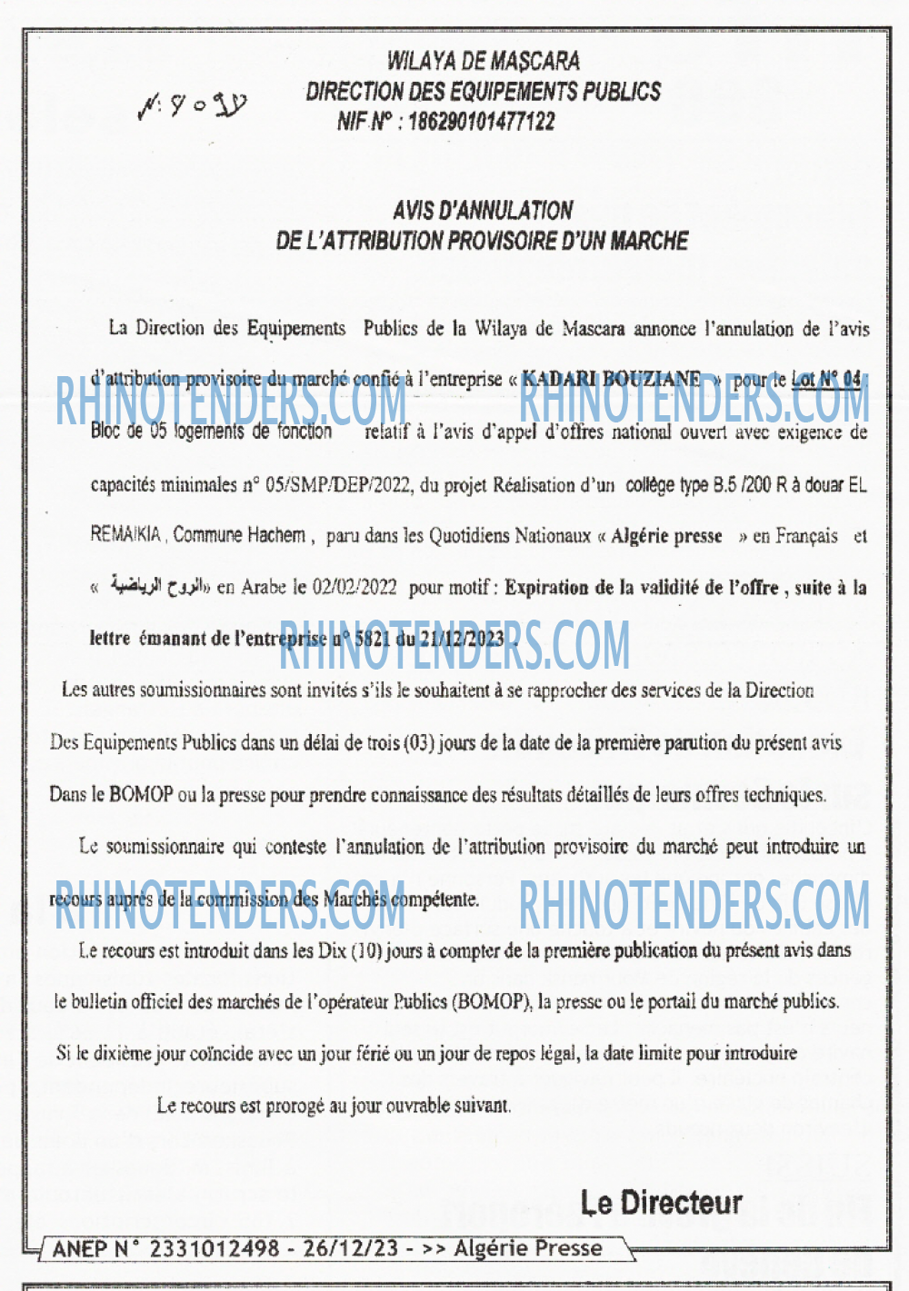 ALGERIE PRESSE