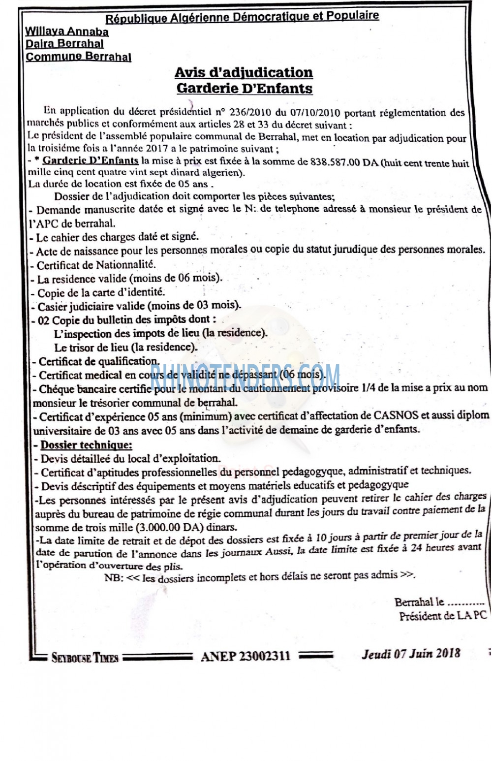 SEYBOUSSE TIMES