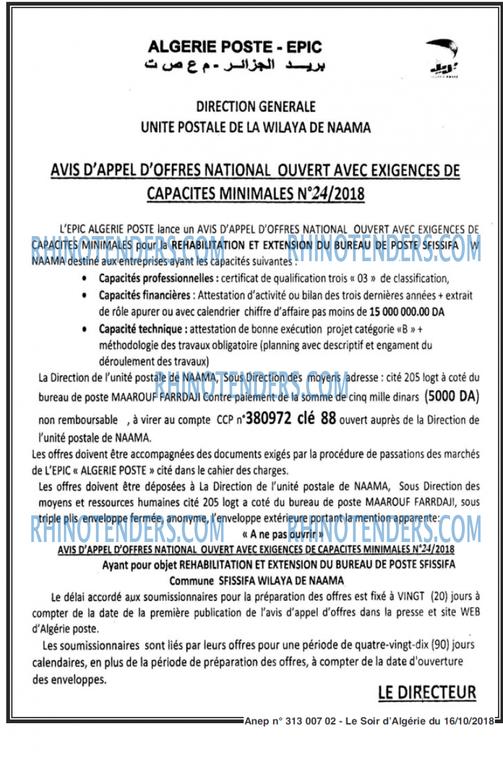 LE SOIR D'ALGERIE