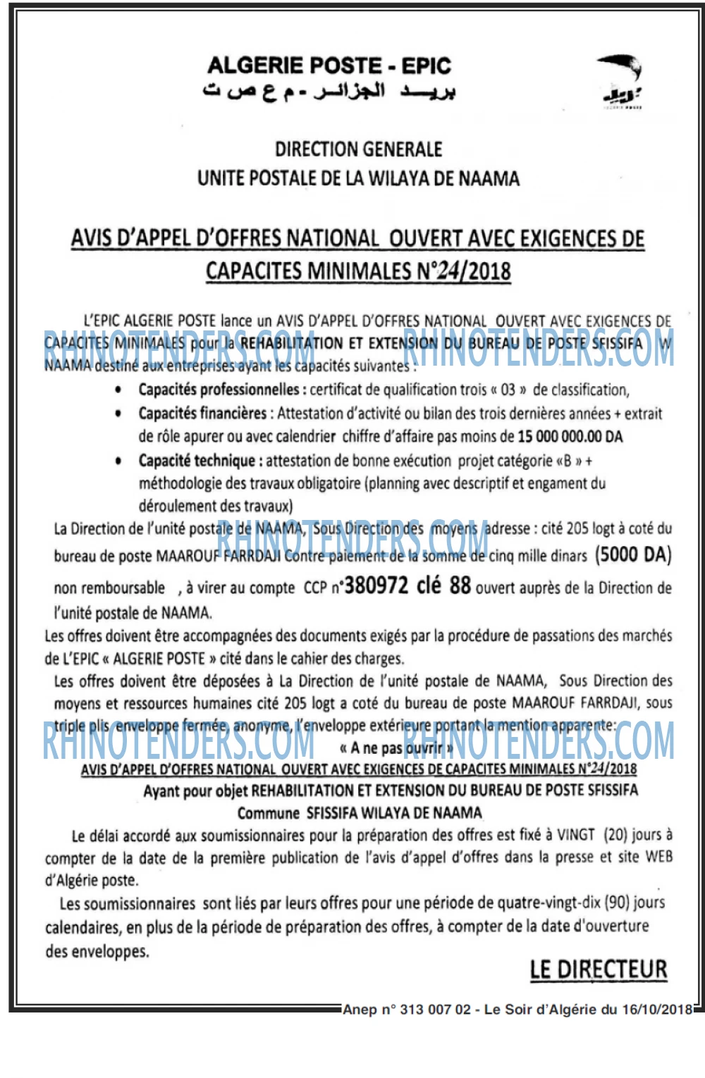 LE SOIR D'ALGERIE