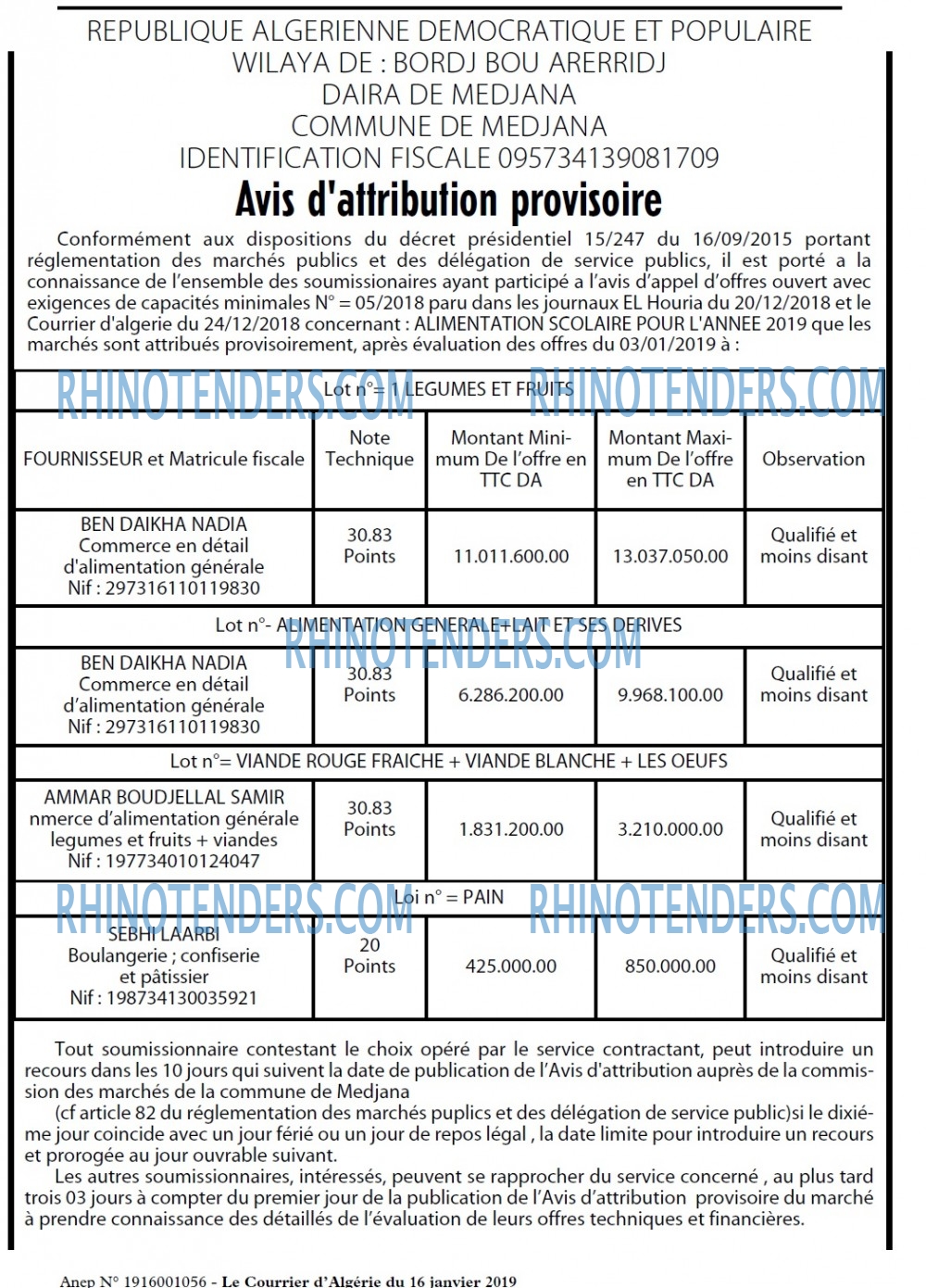 Le Courrier d'Algerie
