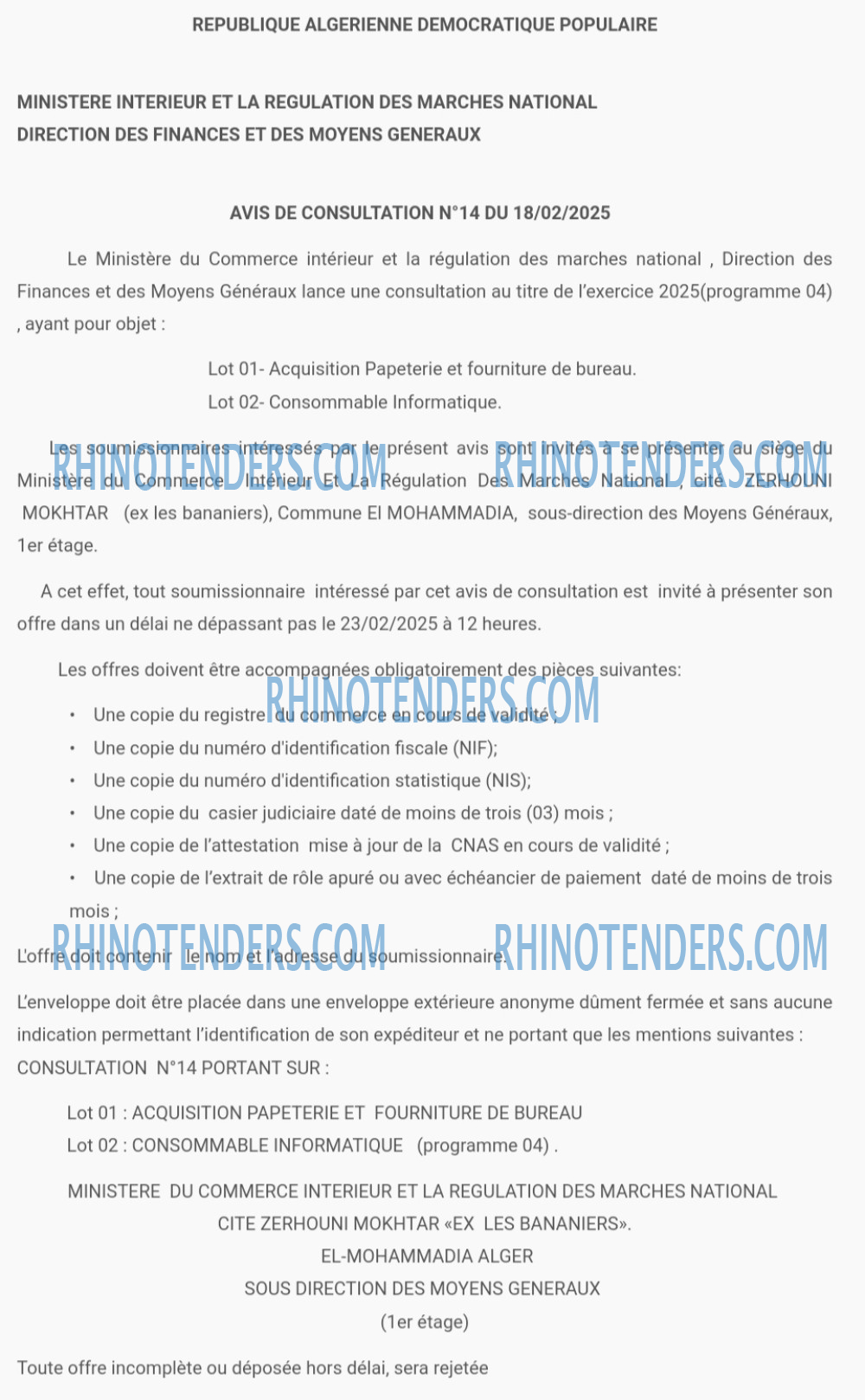 Rhinotenders