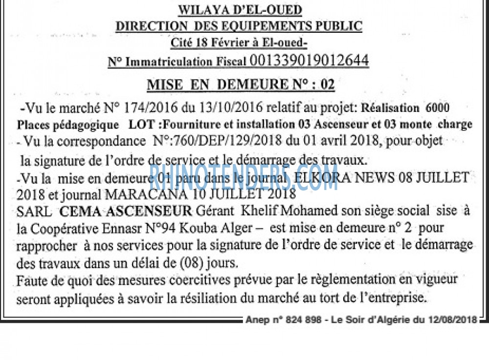 LE SOIR D'ALGERIE