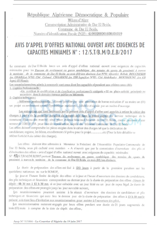 Le Courrier d'Algerie