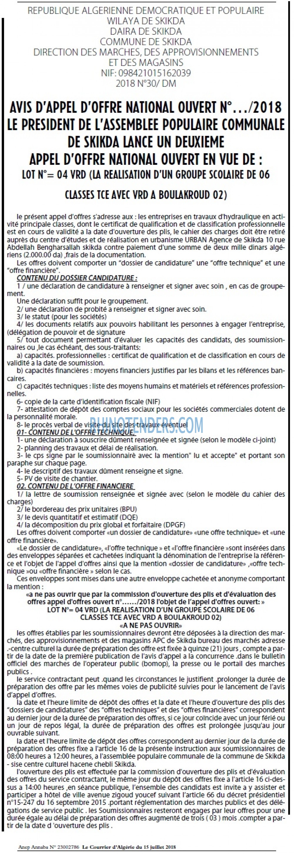 Le Courrier d'Algerie
