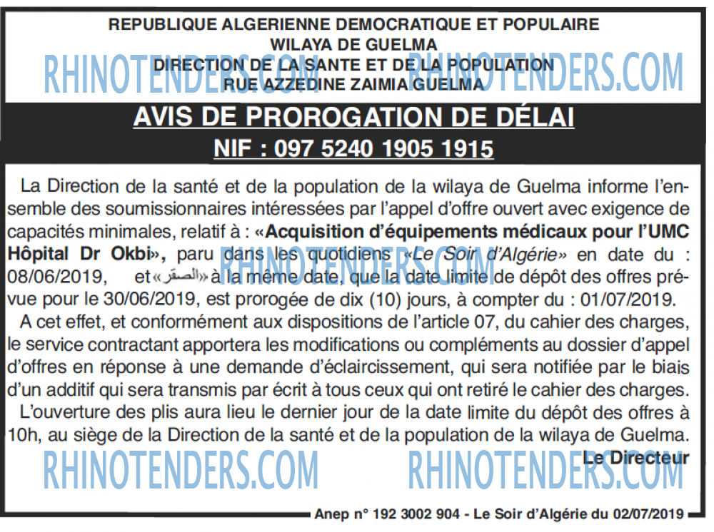 LE SOIR D'ALGERIE