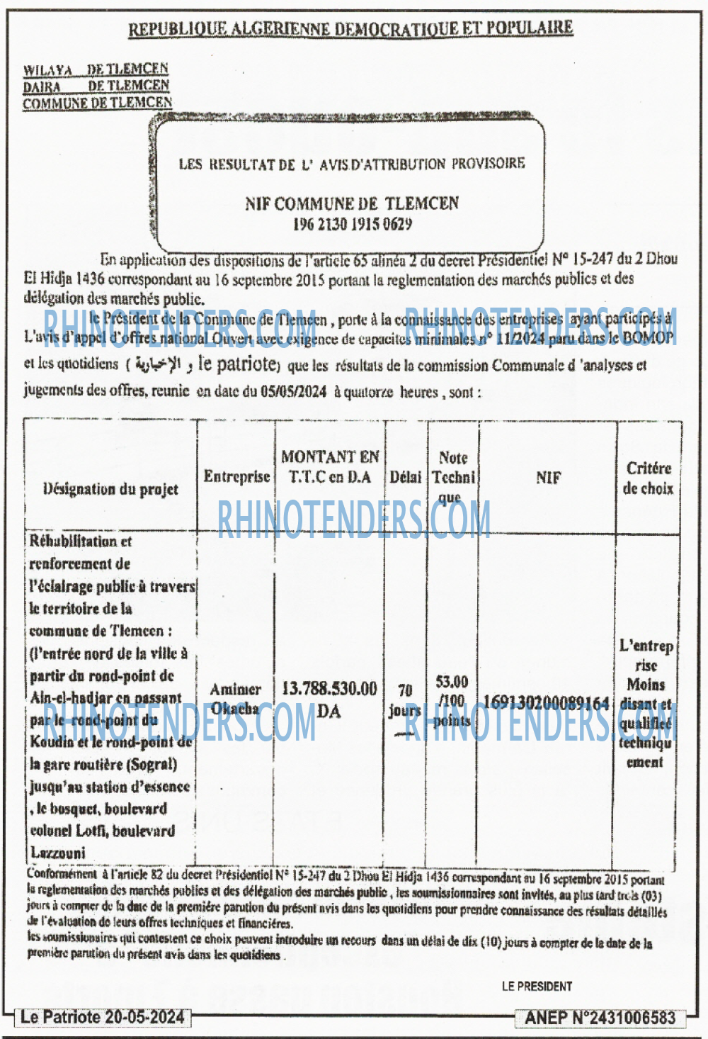 LE PATRIOTE