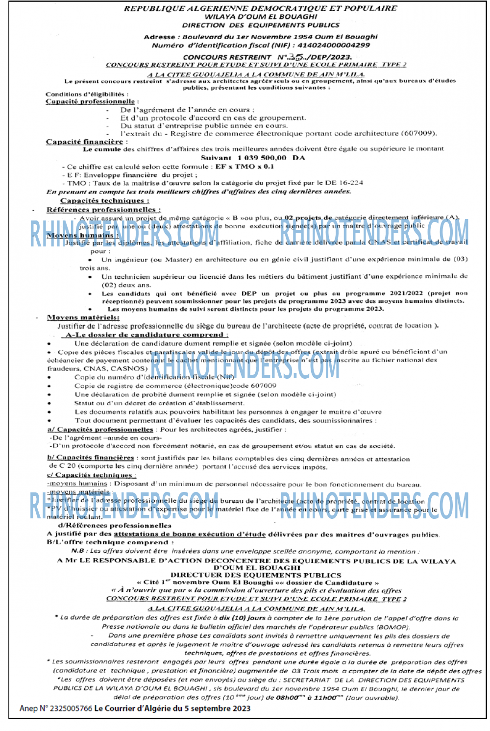 Le Courrier d'Algerie