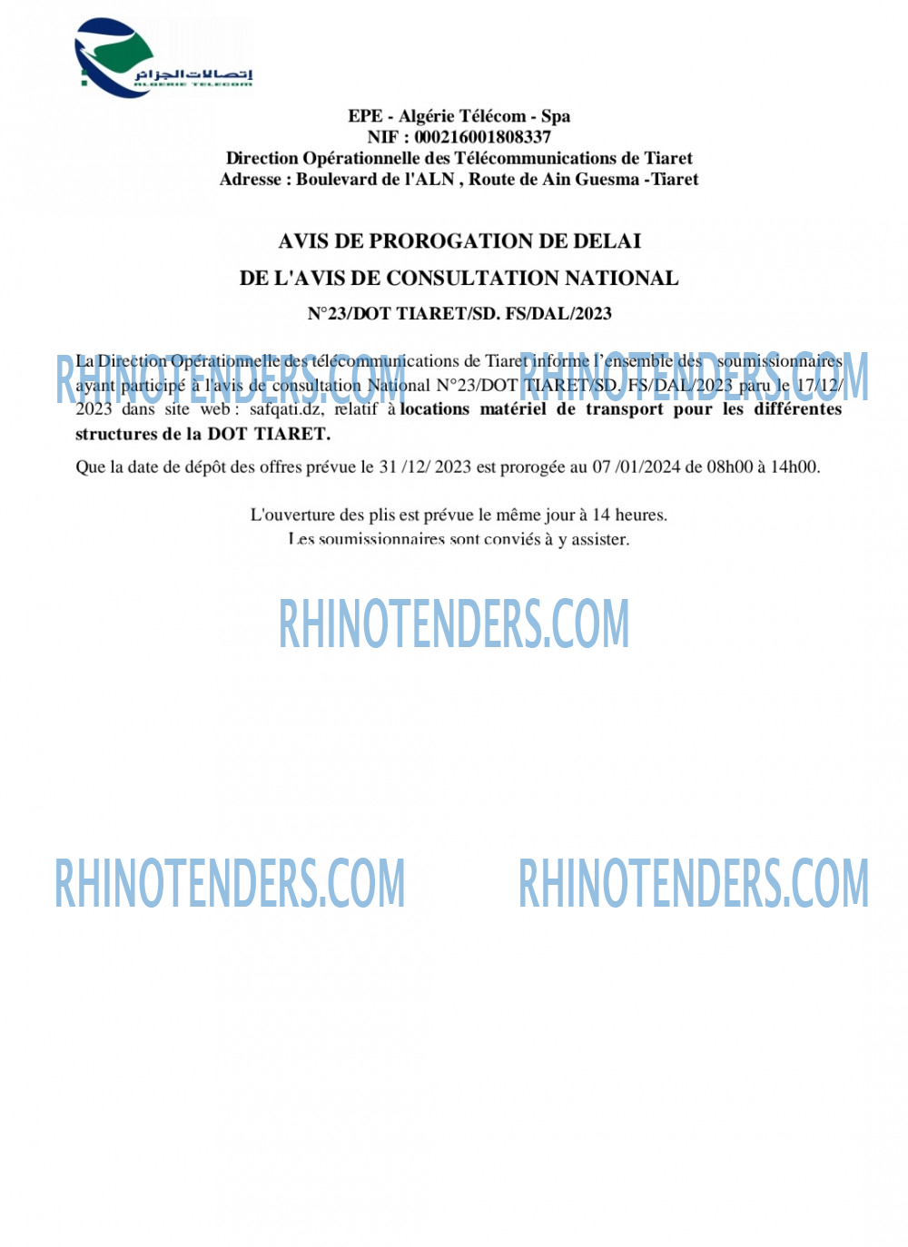 Rhinotenders