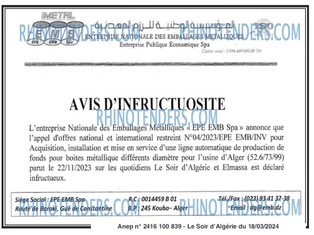 LE SOIR D'ALGERIE