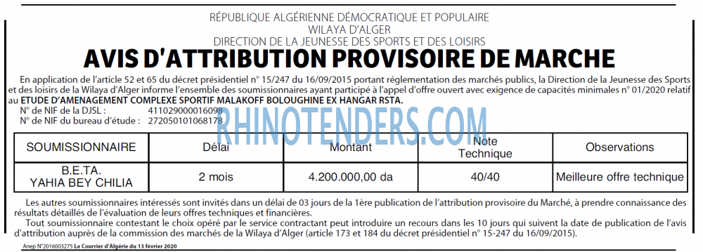 Le Courrier d'Algerie