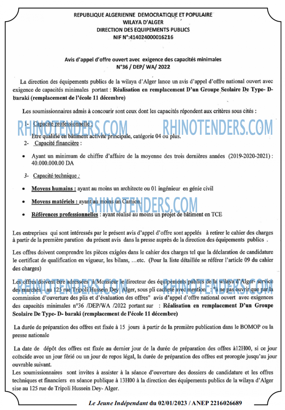 Le jeune indépendant