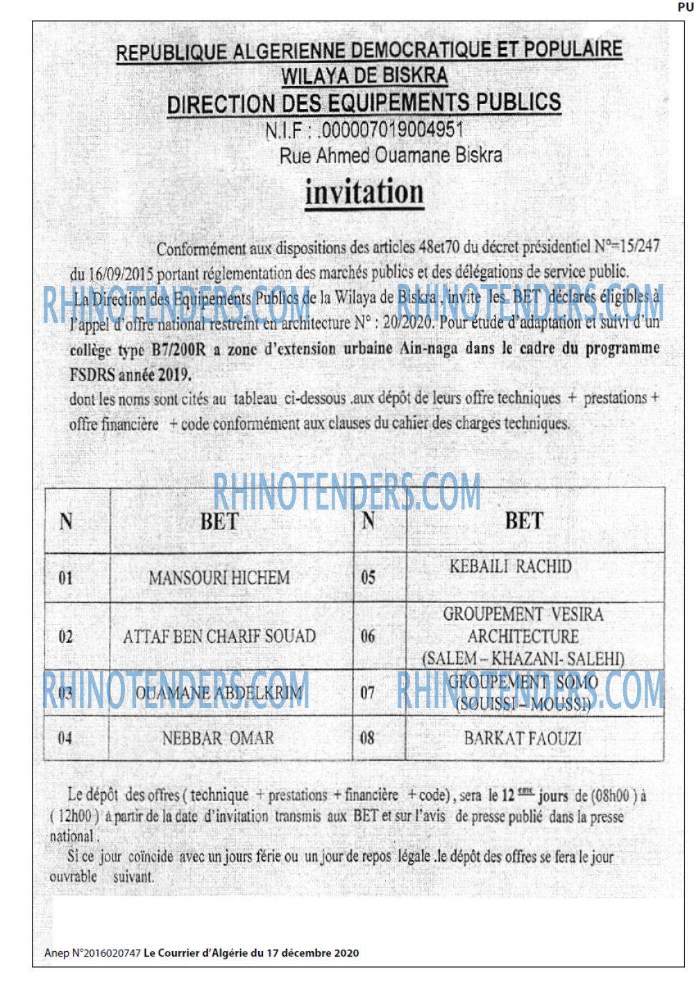 Le Courrier d'Algerie