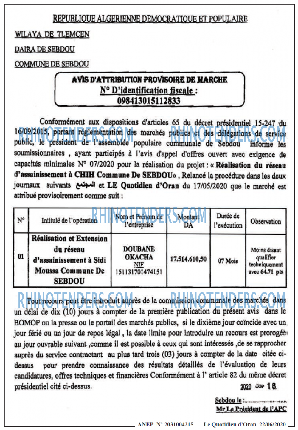 Le Quotidien d'Oran