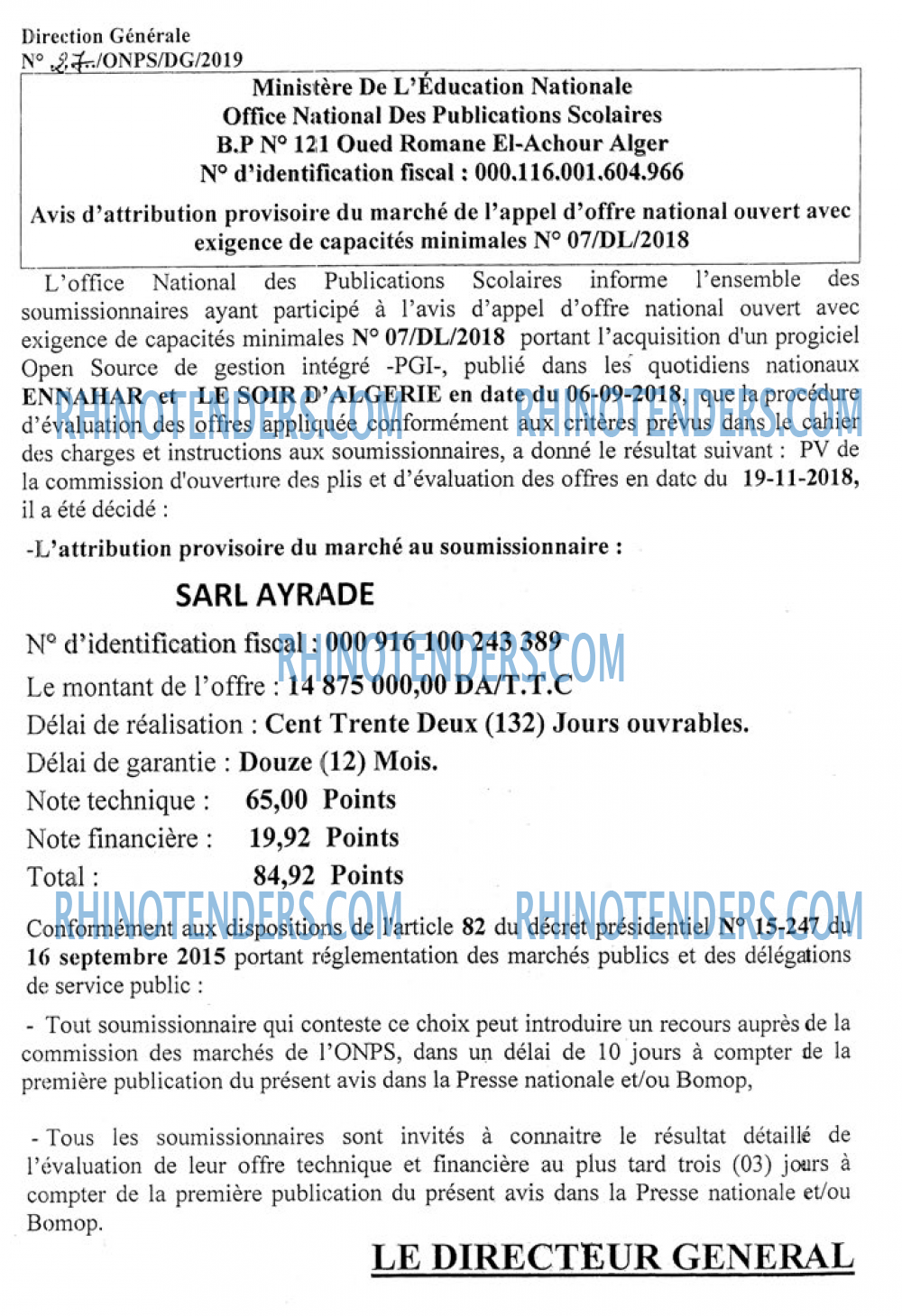 LE SOIR D'ALGERIE
