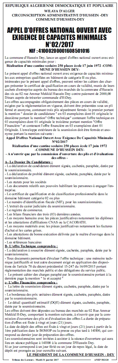 TRIBUNE DES LECTEURS
