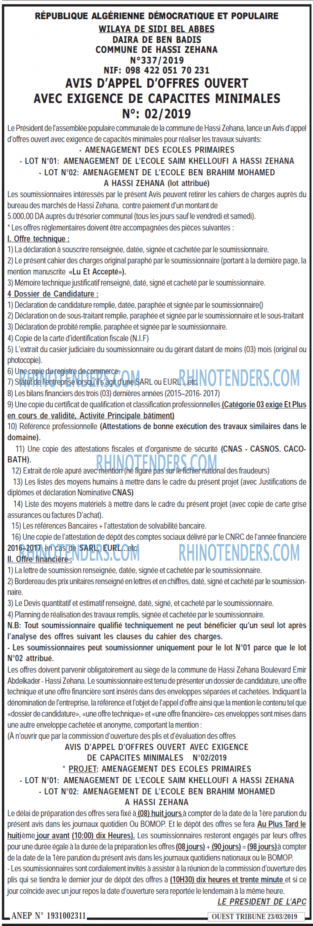 ouest TRIBUNE