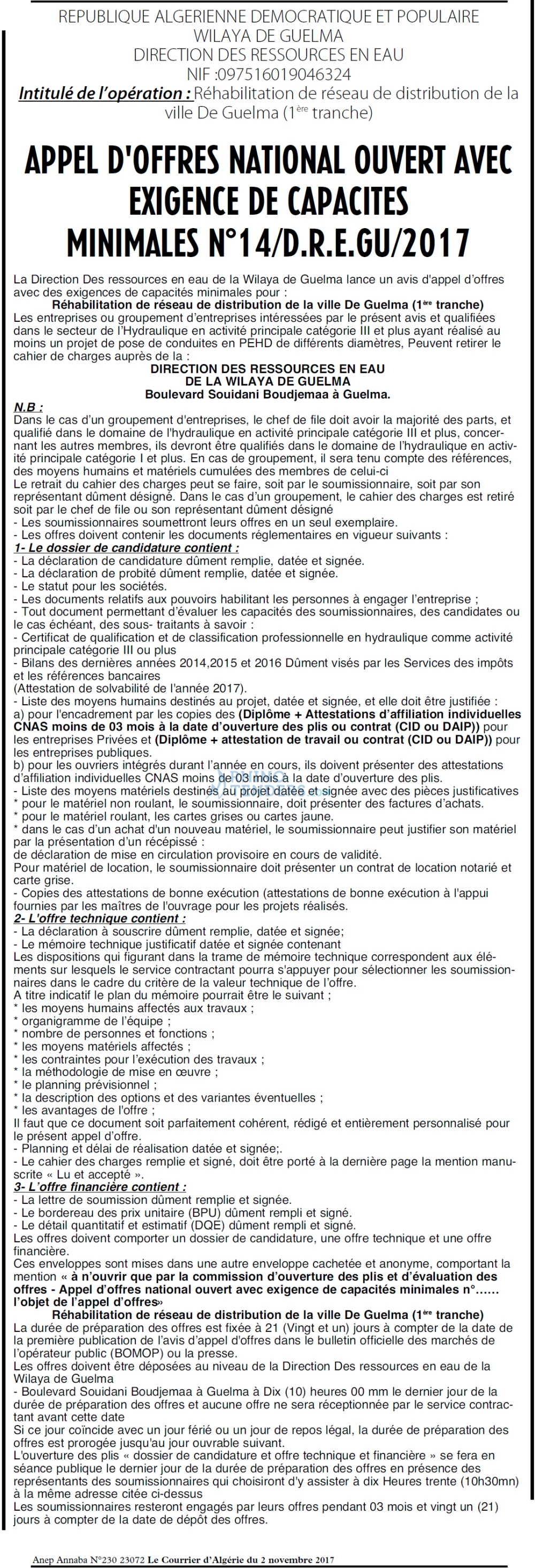 Le Courrier d'Algerie