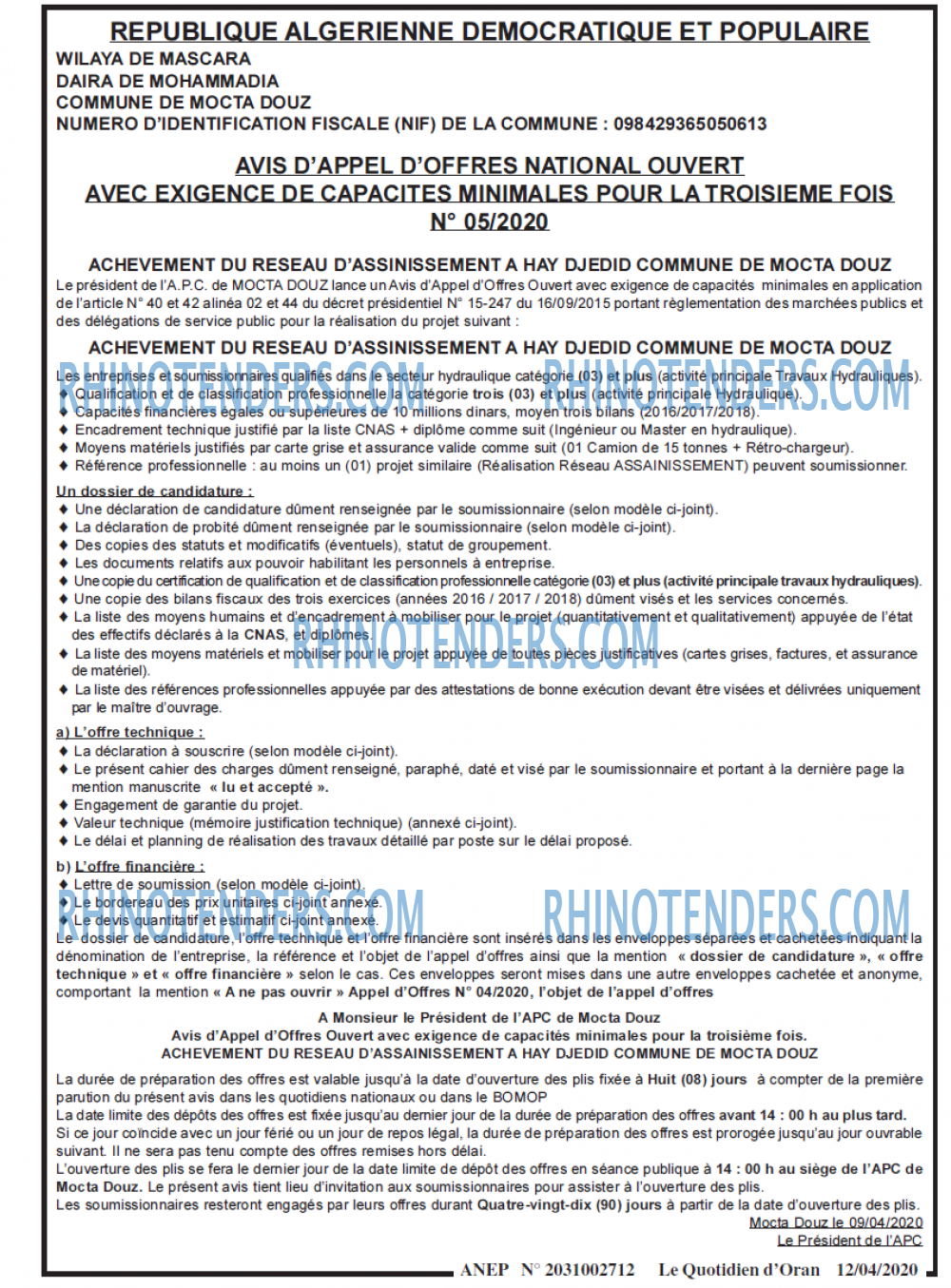 Le Quotidien d'Oran