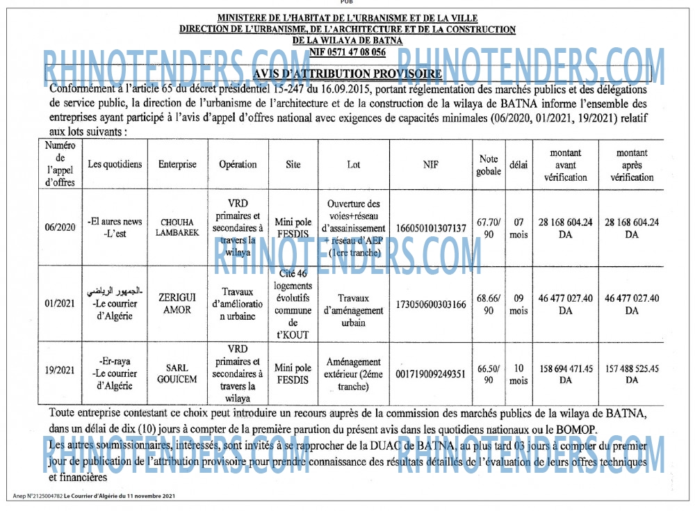 Le Courrier d'Algerie