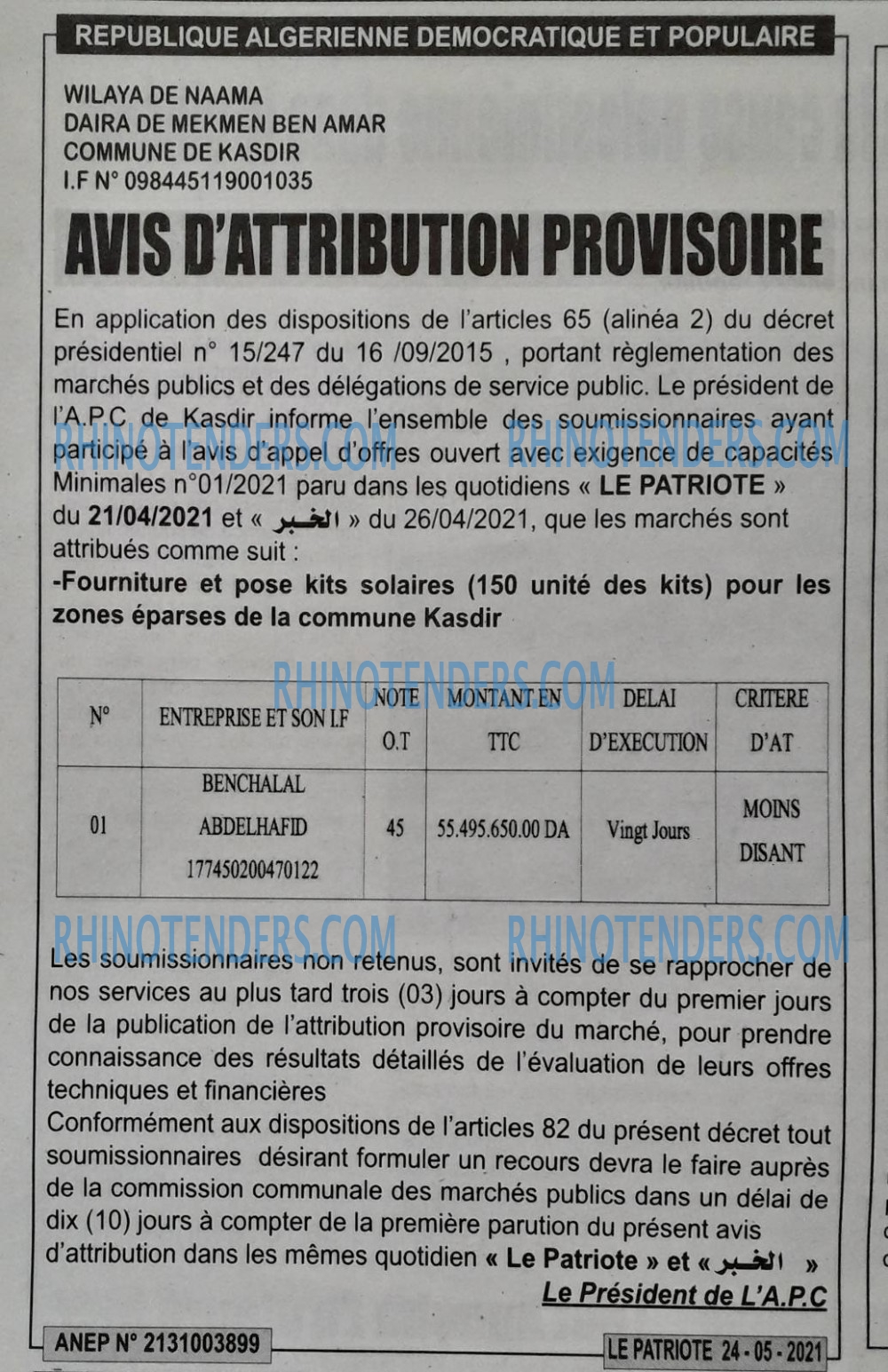 LE PATRIOTE