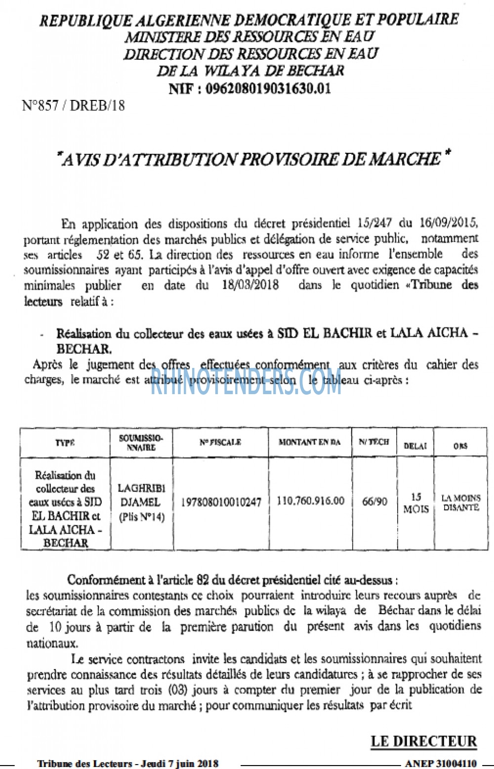 TRIBUNE DES LECTEURS