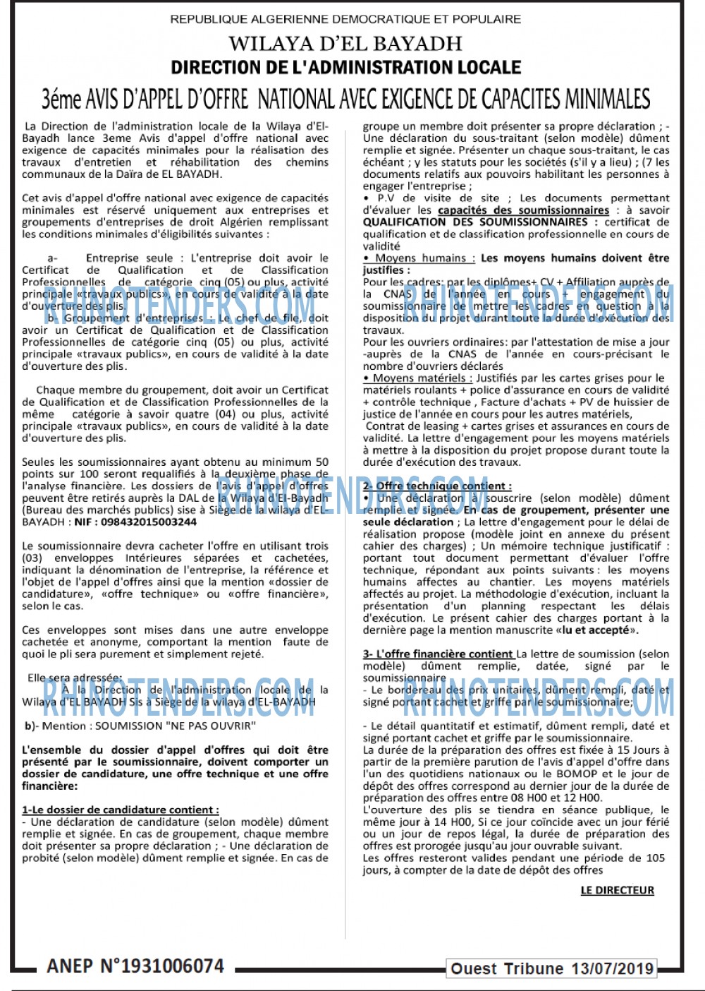 ouest TRIBUNE