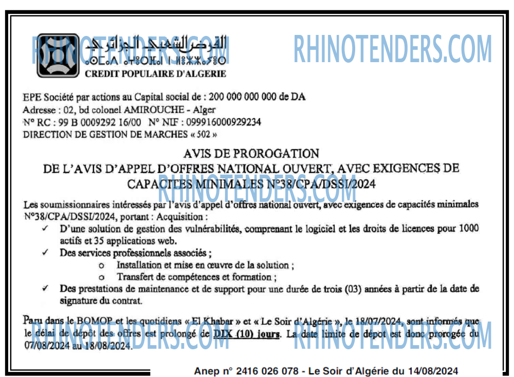 LE SOIR D'ALGERIE