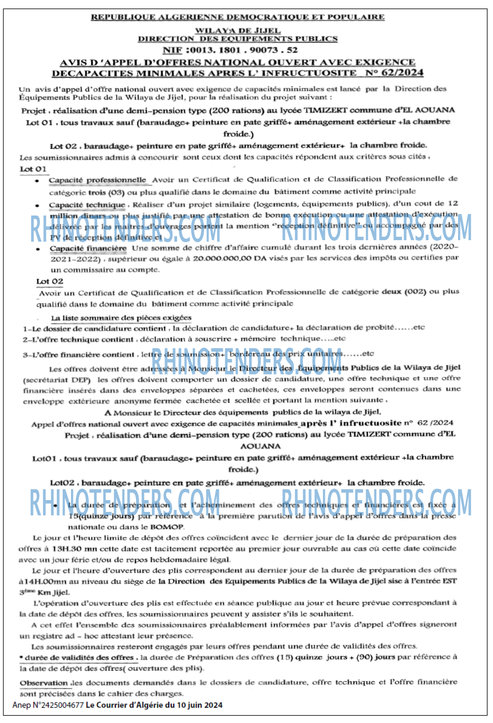 Le Courrier d'Algerie