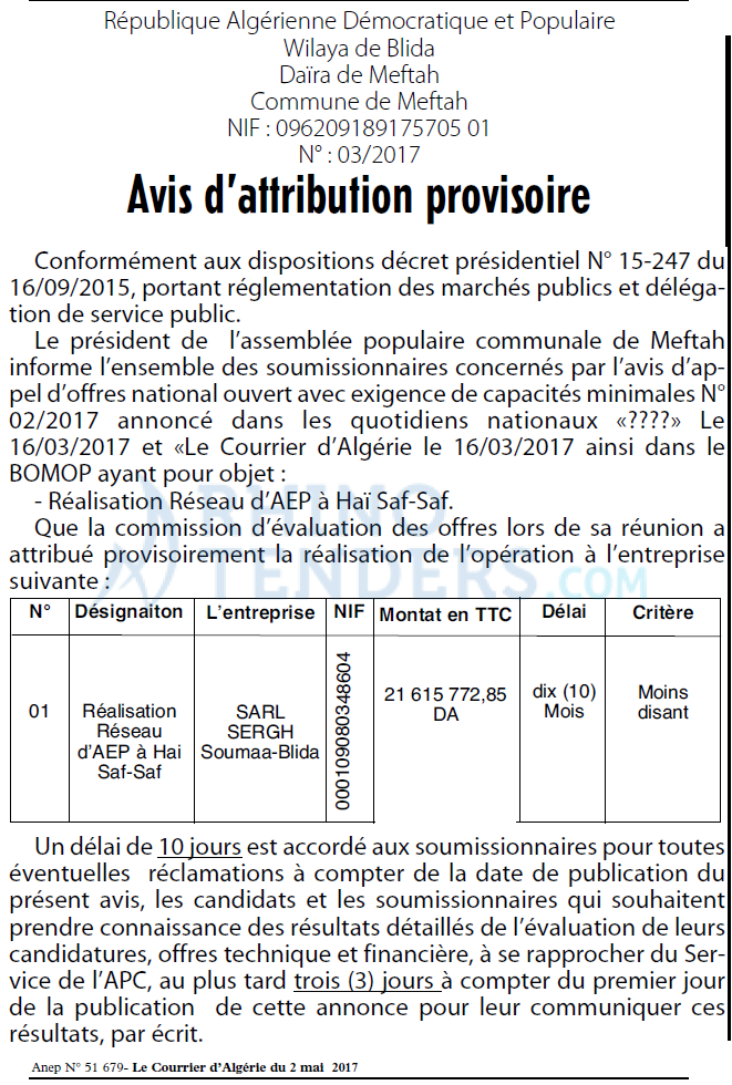 Le Courrier d'Algerie