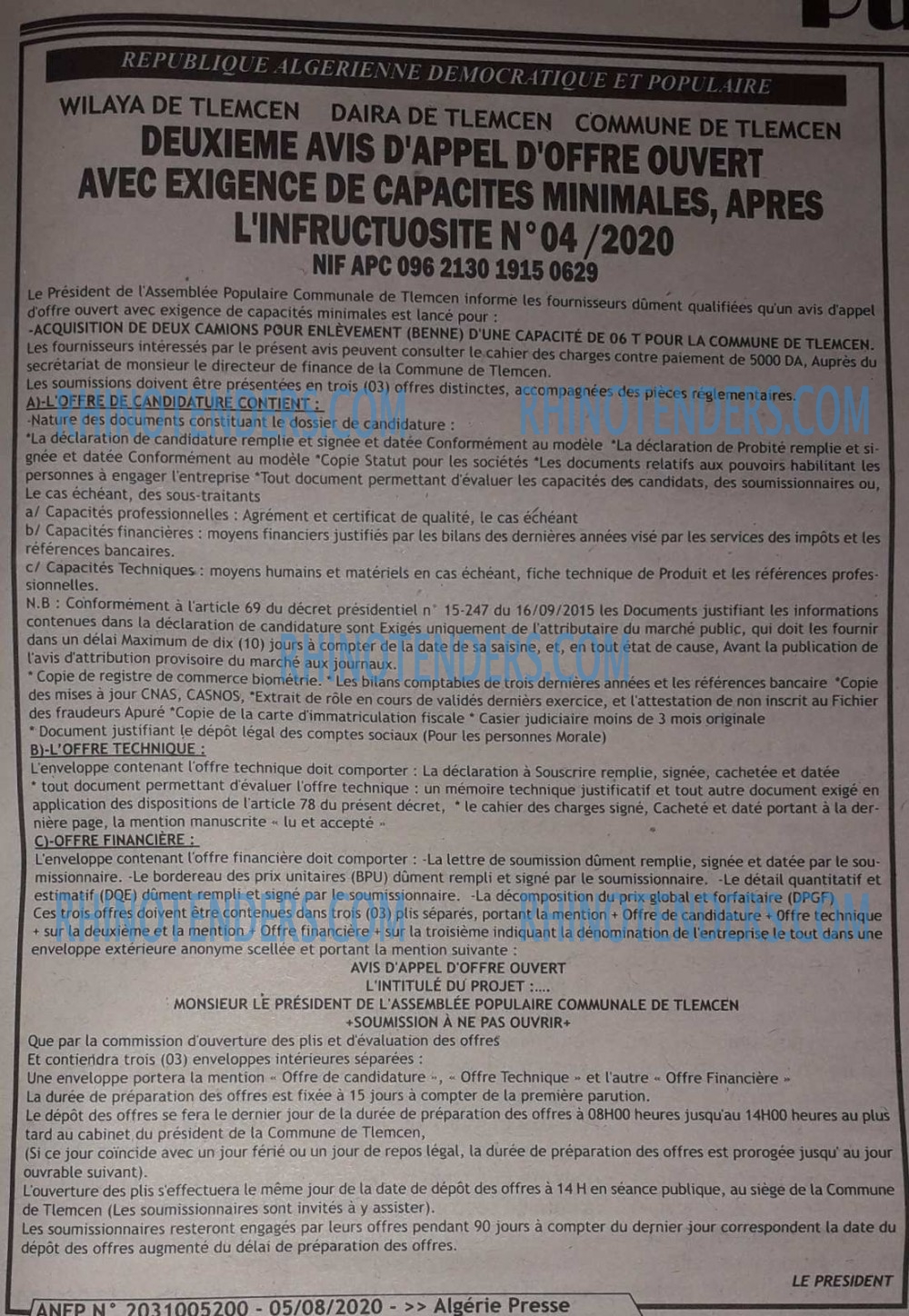 ALGERIE PRESSE