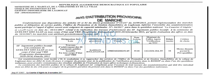 Le Courrier d'Algerie