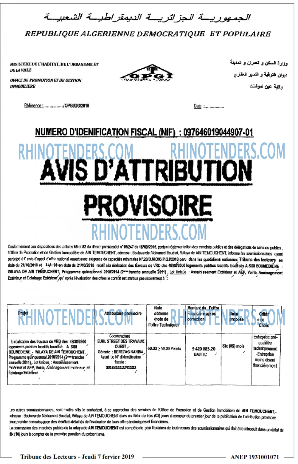 TRIBUNE DES LECTEURS