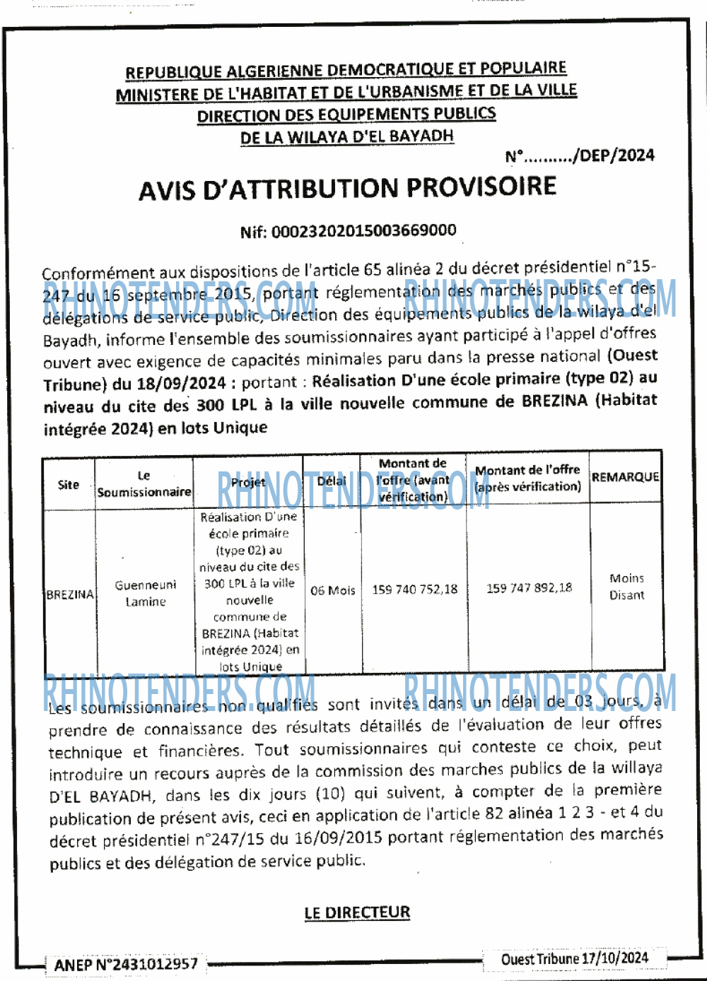 ouest TRIBUNE
