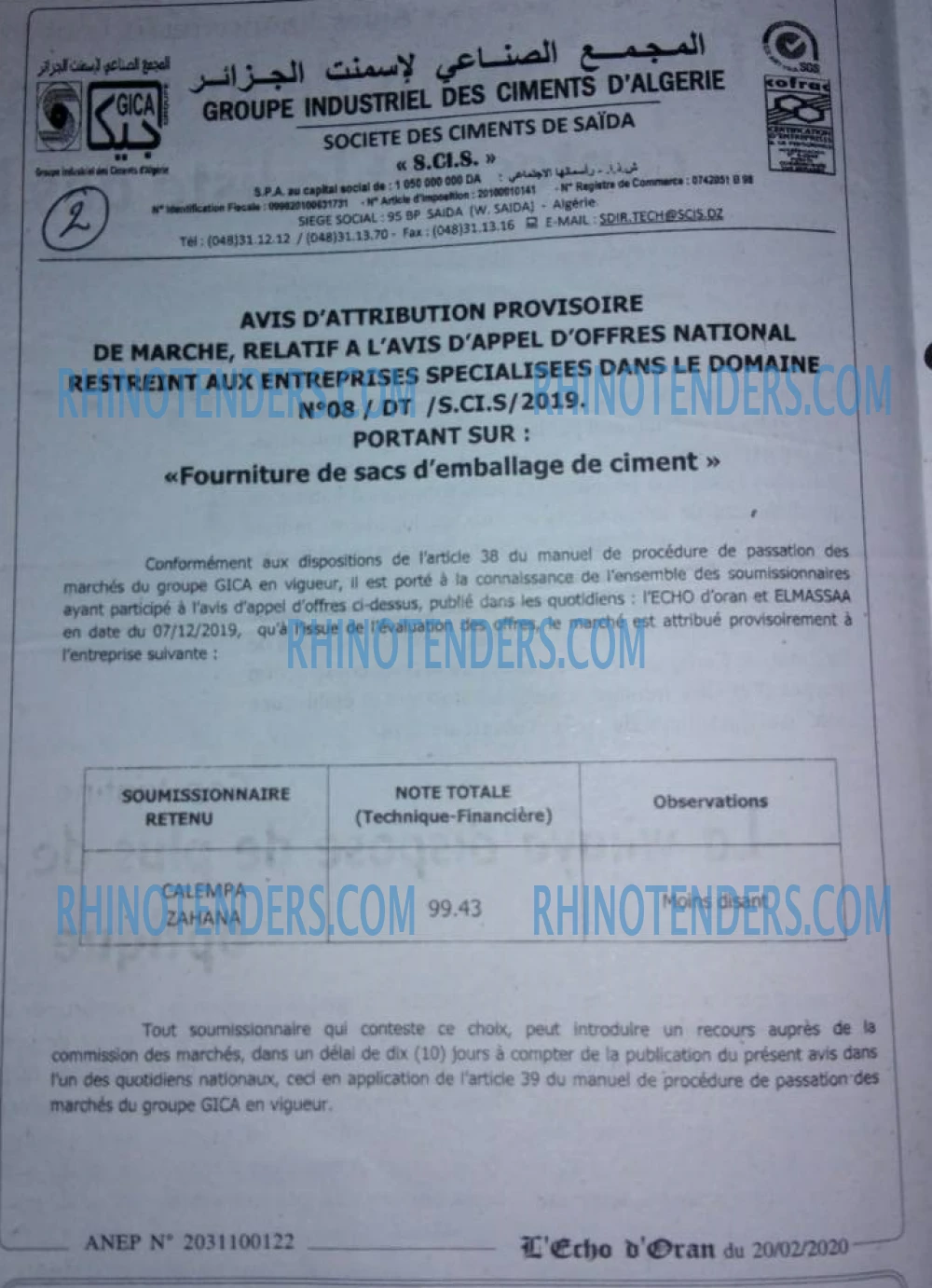 L'ECHO D'ORAN