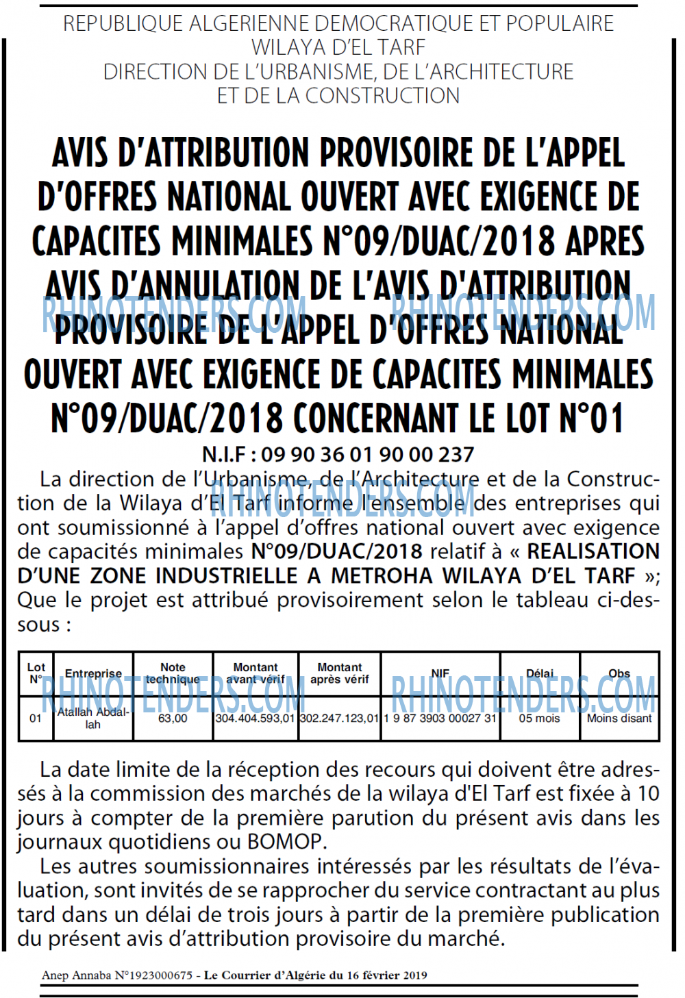 Le Courrier d'Algerie